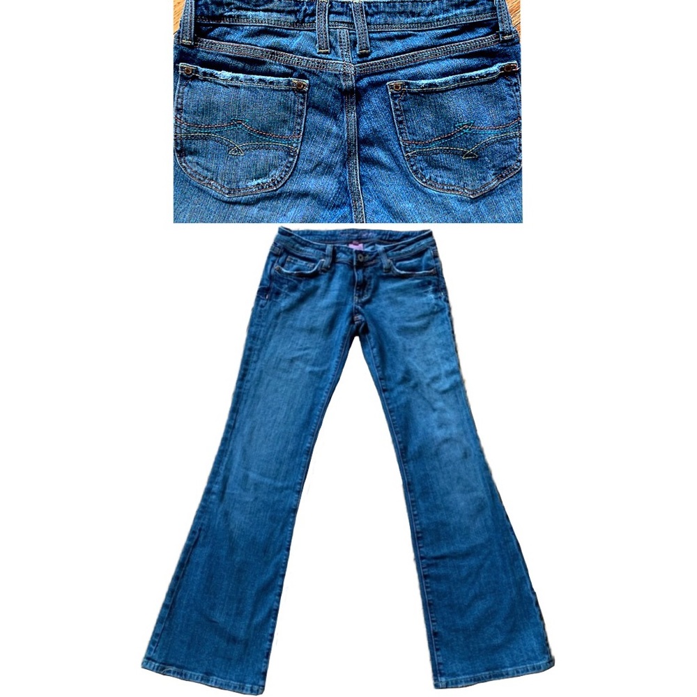 American Republic Embroidered Distressed Flare